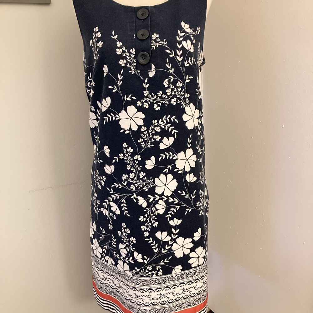 LOFT Red, White & Blue Sheath Dress Size 8